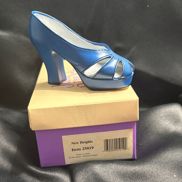 Just The Right Shoe Blue Heels - Picture 1 of 5